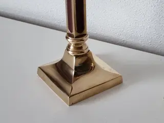 Elegante kandelaars met emaille - Brons, Emaille - Eerste helft 20e eeuw