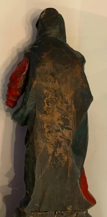 Beeld, Madonna onder het kruis - Barok - Lindehout - 18e eeuw