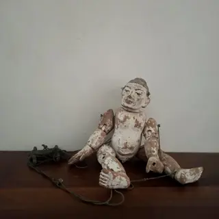 Houten pop - 36 cm - Hout - 19e eeuw