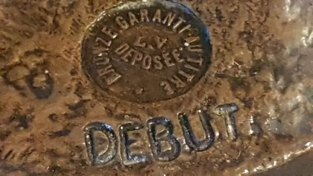 Marcel Début (1865-1933) - Bronze Garanti au Titre, L.V. Déposé - Beeld, Lamp, Samurai (1) - Brons (gepatineerd) - Begin 20e eeuw