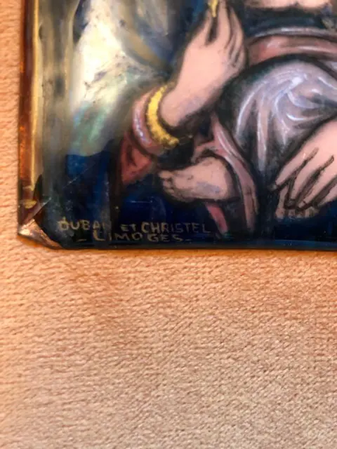 Madonna en kind - Emaille - Midden 20e eeuw