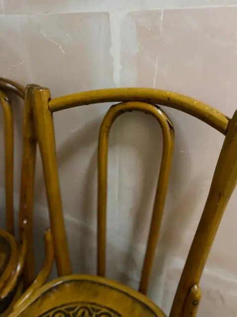 4 Theater/cafe stoelen (4) - Hout - Begin 20e eeuw