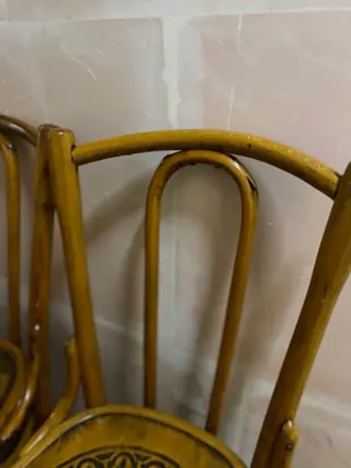 4 Theater/cafe stoelen (4) - Hout - Begin 20e eeuw