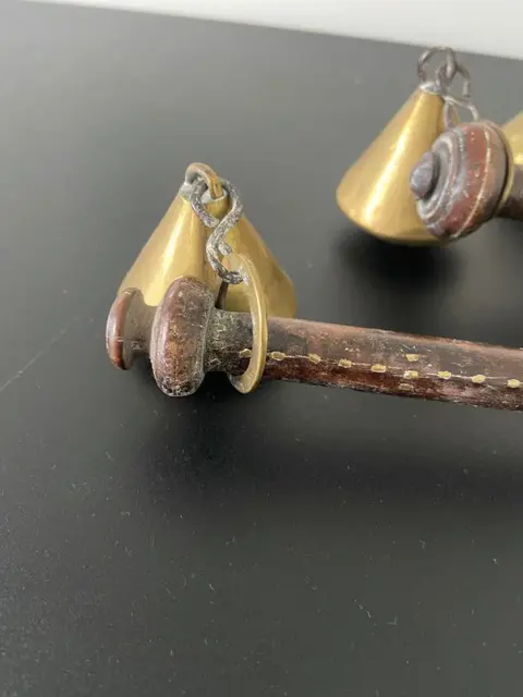 urnster stokbalans stokgewicht (3) - Hout, Messing - 19e eeuw