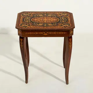 Naaitafel met muziekdoos - Hout - 20e eeuw