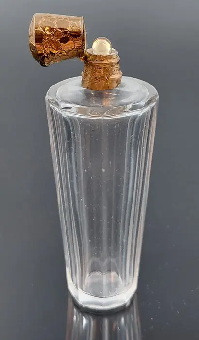 Biedermeier odeurflacon - Goud, Kristal - Tweede helft 19e eeuw