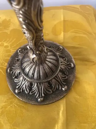 Kandelaar (2) - Brons (gepatineerd) - Begin 20e eeuw