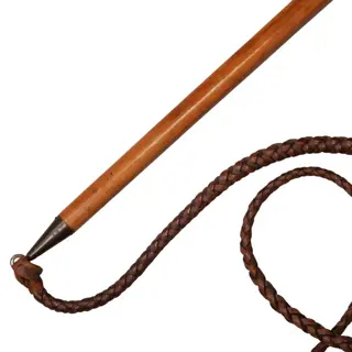 Paardenzweep (1) - Brons, Hout, Leder - Circa 1900