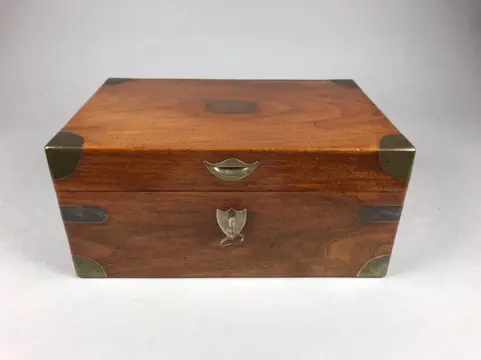 Documentenkist - Mahonie, Messing - Eind 19e eeuw