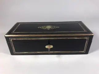 Juwelendoosje - Napoleon III - Messing, Palissander, Bois noirci - Tweede helft 19e eeuw