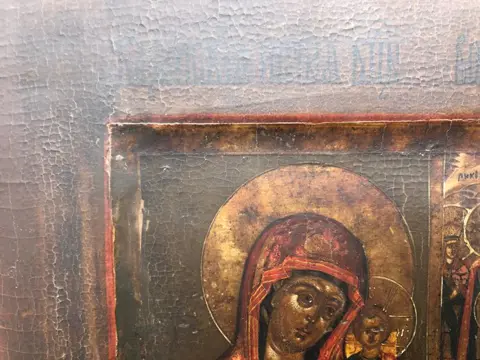 Icoon, Veel panelen icoon - Hout - 19e eeuw