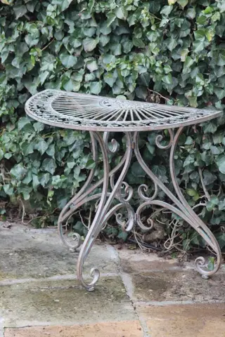 wall table for indoor or outdoor, 90 cm. wide - metal - recent