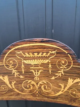 Eind 19e Eeuw 4 Stoelen Charles X Pallisander Hout met inleg Citroenhout (4) - Palissander, inleg Citroenhout - 19e eeuw