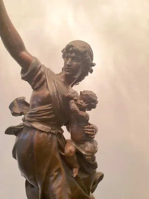 Virgile Morey (act. 1883-1895) - Beeld, Onweer - 60cm (1) - Zinklegering - Eind 19e eeuw