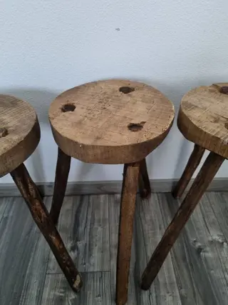 Drie krukken (3) - Hout - Eerste helft 20e eeuw