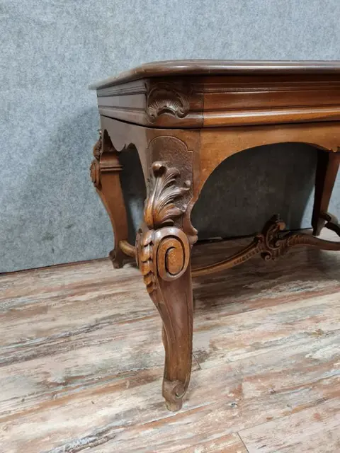 Lodewijk XV-stijl uitschuifbare tafel in walnoot circa 1880 - Barok stijl - Walnoot - 19e eeuw