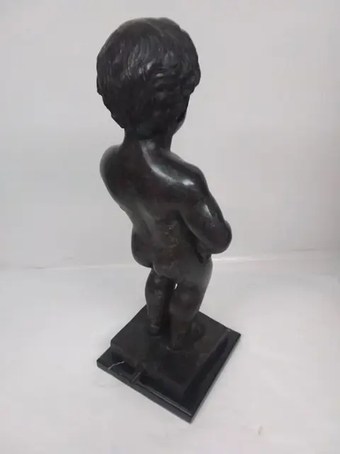 Fontein, "Manneken Pis" - Gepatineerd brons - recent