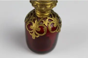 Palais Royal Ruby parfumflesje Grand Tour - Glas, Messing