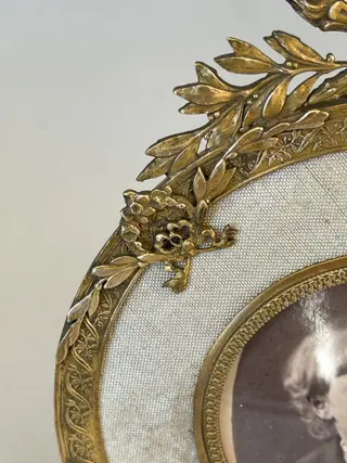 Foto deuren (2) - Lodewijk XVI-stijl - Brons, messing, glas - Begin 20e eeuw