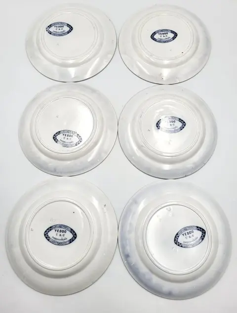 Sarreguemines, U&C - Platen (6) - Keramiek, Decoratie van de keizerlijke tuinen