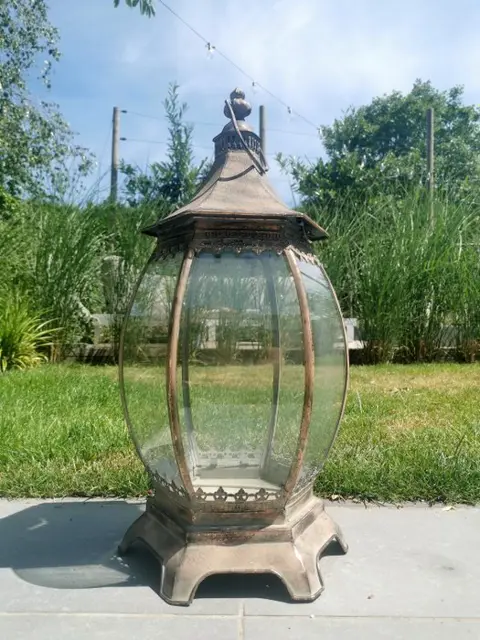 Chinoiserie Lantaarn - Glas, metaal - recent