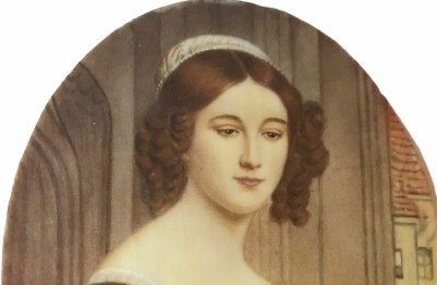 Portret van Anna Hillmayer - Ivoor - 19e eeuw