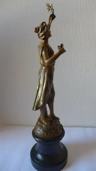 L. Guillemin (1882-1913) - Beeld, "Inspiratie" - Zinklegering