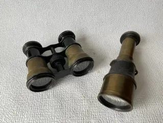 Telescopen, Verrekijker - Leder, Messing - circa 1900
