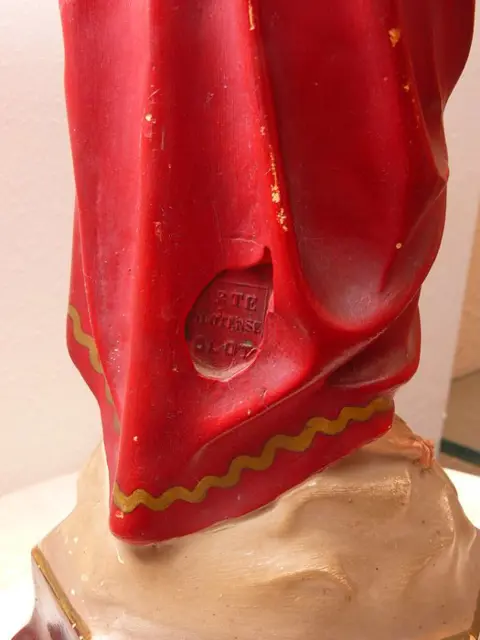 Beeld, Heilig Hart van Jezus, Olot - Pulphout, Glas, Hout - Eerste helft 20e eeuw