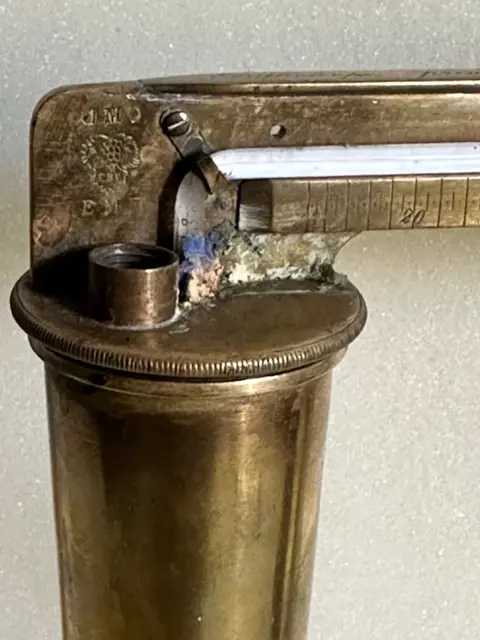 Ebulliometer - Messing, messing hout ijzer - Begin 20e eeuw