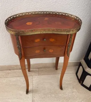 Ladekastje - Niervormig - Marquetery - Lodewijk XVI-stijl - Brons, Hout - Eerste helft 20e eeuw