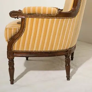 Lodewijk XVI canapé - Hout, Textiel - 19e eeuw