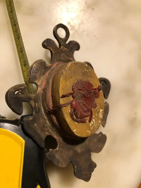 Reliek, Fragment van het Heilige Kruis van onze Heer Jezus Christus (1) - Renaissancestijl - Glas, Hout, Messing - Begin 20e eeuw