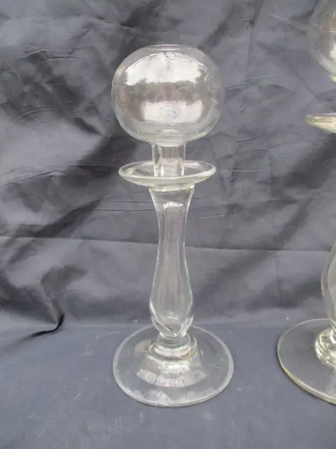 Lot van 2 Provençaalse olielampen circa 1880 (2) - Geblazen glas