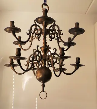 kaarsenhouder - Barok stijl - Koper - Eind 19e eeuw