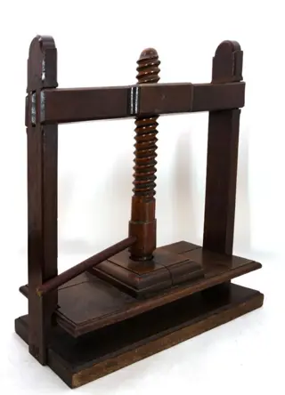 Boek pers (1) - Hout - 19e eeuw