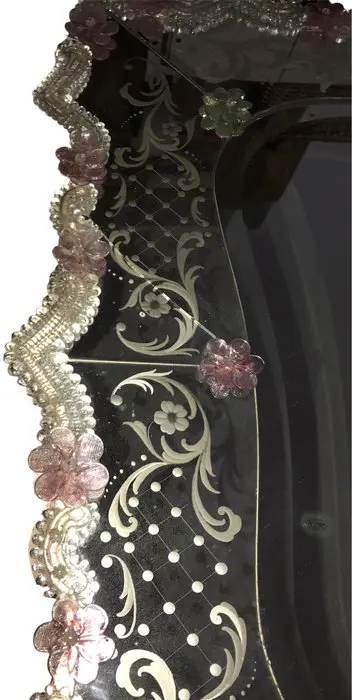 Wandspiegel (1) - Glas, Hout - ca. 1900