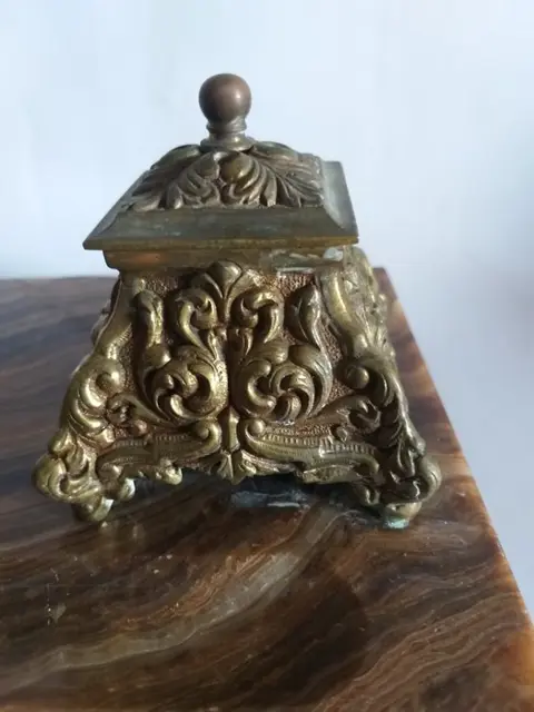 inktpotten - Brons, stenen - Begin 20e eeuw