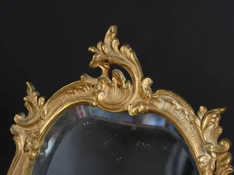 Tafel spiegel - Brons (verguld) - Eerste helft 20e eeuw