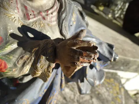 Beeld, Onze-Lieve-Vrouw van Conceptie (50 cm.) - polychroom hout - 1800