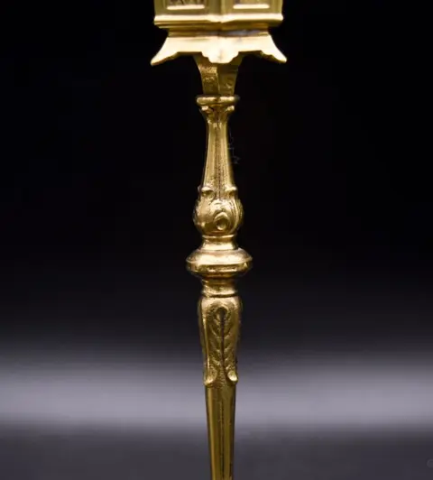 Olielamp - Lantaarnpaal - Brons - Eerste helft 20e eeuw