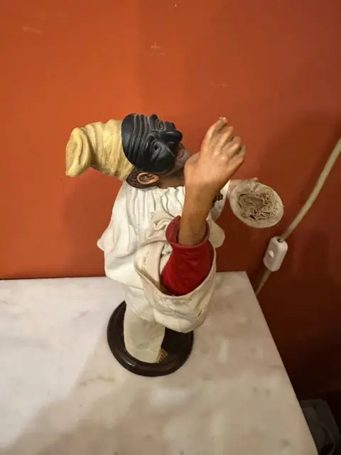 Beeld, Napolitaanse Pulcinella - Aardewerk - Midden 20e eeuw