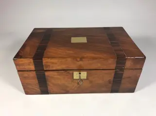 Schrijfkist - Coromandel, Messing, Walnoot - Eind 19e eeuw