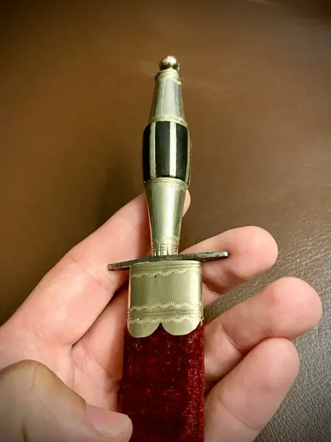 briefopener/dolk - Napoleon III - Fluweel, Staal - Midden 19e eeuw