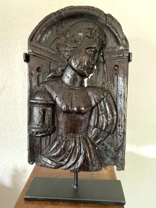 Reliëf, Sint Barbara - Hout - Begin 17e eeuw