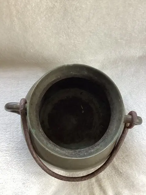 Zware grape, voorzien van origineel ijzeren hengsel - Brons, IJzer (gesmeed) - 19e eeuw