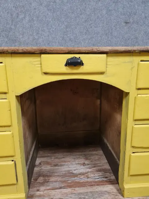 Professioneel meubilair: toonbankbalie in gelakt hout circa 1880 - Hout - 19e eeuw