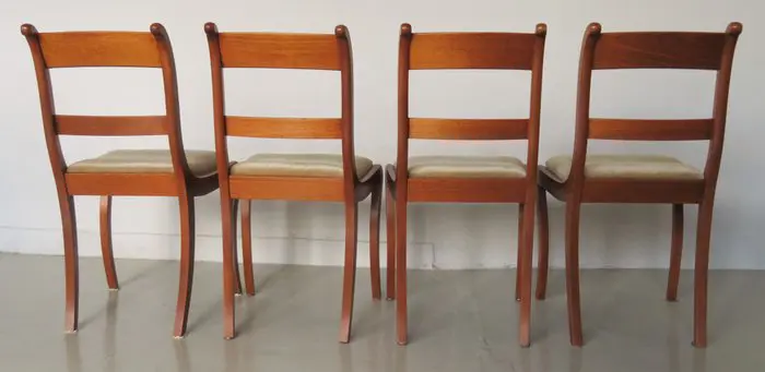 Eetkamer stoel (4) - Honing mahonie - Eind 19e eeuw