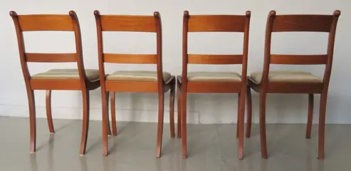 Eetkamer stoel (4) - Honing mahonie - Eind 19e eeuw