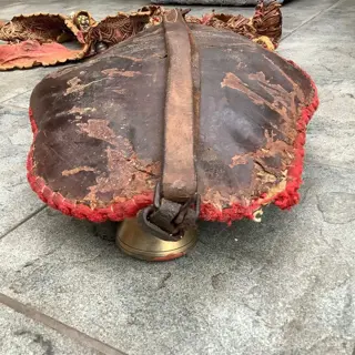 bellentuig paard arreslee - Volkskunst - Leer brons stof - Eind 19e - begin 20e eeuw